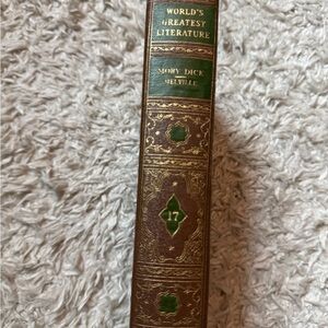 Vintage Moby Dick Book with Ornate Cover